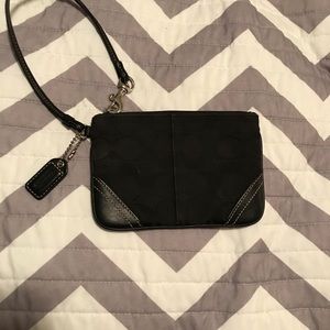 Black Coach wristlet